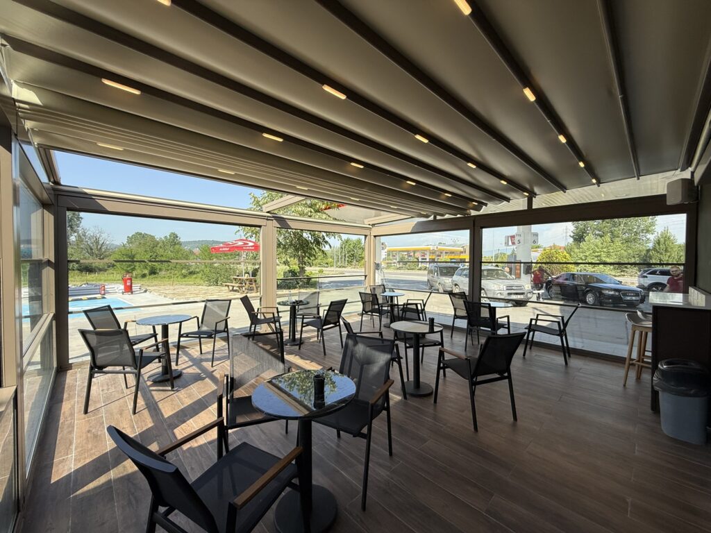 başakşehir - pergola - tente giyotin cam sistemi